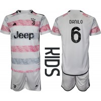 Juventus Danilo Luiz #6 Vonkajší Detský futbalový dres 2023-24 Krátky Rukáv (+ trenírky)